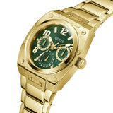 Guess Trend Analog Green Dial Gold Steel Strap Watch For Men - GW0624G2 Authentic Buy Shop Now