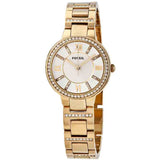 Fossil Virginia White Dial Gold Steel Strap Watch for Women - ES3283 Authentic Buy Shop Now