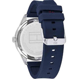 Tommy Hilfiger Austin Quartz Blue Dial Blue Rubber Strap Watch for Men - 1791635 Authentic Buy Shop Now