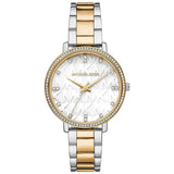 Michael Kors Pyper Three Hand White Dial Two Tone Steel Strap Watch For Women - MK4595 Authentic Buy Shop Now