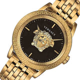 Versace Palazzo Empire Black Dial Gold Steel Strap Watch for Men - VERD00818 Authentic Buy Shop Now
