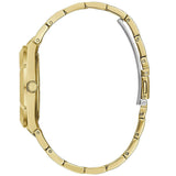 Guess Crystalline Diamonds Gold Dial Gold Steel Strap Watch for Women - GW0114L2 Authentic Buy Shop Now