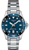 Tissot Seastar 1000 Lady Blue Dial Silver Steel Strap Watch For Women - T120.210.11.041.00 Authentic Buy Shop Now