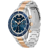 Hugo Boss Santiago Blue Dial Two Tone Steel Strap Watch for Men - 1513937 Authentic Buy Shop Now
