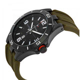 Tommy Hilfiger Drew Black Dial Green Rubber Strap Watch for Men - 1791065 Authentic Buy Shop Now
