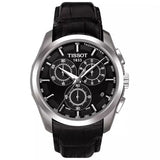 Tissot T Classic Couturier Chronograph Black Dial Black Leather Strap Watch For Men - T035.617.16.051.00 Authentic Buy Shop Now