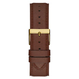 Guess Multifunction Chronograph Gold Dial Brown Leather Strap Watch For Men - GW0389G5 Authentic Buy Shop Now