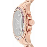 Michael Kors Everest Chronograph Black Dial Rose Gold Steel Strap Watch for Women - MK6972 Authentic Buy Shop Now