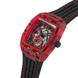 Guess Phoenix Multifunction Analog Red Dial Black Silicone Strap Watch For Men - GW0499G4 Authentic Buy Shop Now