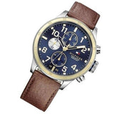 Tommy Hilfiger Sport Multifunction Blue Dial Brown Leather Strap Watch for Men - 1791137 Authentic Buy Shop Now