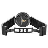 Gucci Interlocking G Quartz Gold Dial Black Steel Strap Watch For Women - YA133314 Authentic Buy Shop Now