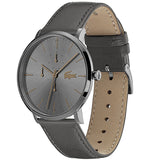 Lacoste Moon Gray Dial Gray Leather Strap Watch for Men - 2011059 Authentic Buy Shop Now