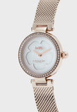 Coach Park Mother of Pearl Dial Rose Gold Mesh Bracelet Watch for Women - 14503511 Authentic Buy Shop Now