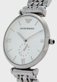 Emporio Armani Classic Silver Dial Silver Steel Strap Watch For Men - AR1819 Authentic Buy Shop Now