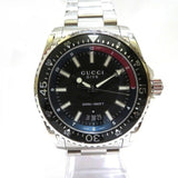 Gucci Dive Quartz Black Dial Silver Steel Strap Watch For Men - YA136212 Authentic Buy Shop Now