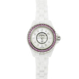 Chanel J12 Quartz Diamonds Mother of Pearl White Dial White Steel Strap Watch for Women - J12 H3243 Authentic Buy Shop Now