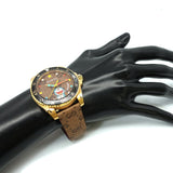 Gucci Dive Doraemon Quartz Brown Dial Brown Leather Strap Watch For Men - YA136335 Authentic Buy Shop Now