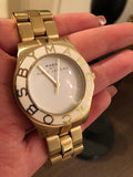 Marc Jacobs Blade White Dial Gold Steel Strap Watch for Women - MBM3050 Authentic Buy Shop Now