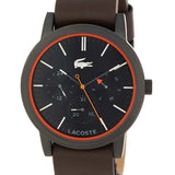 Lacoste Metro Black Dial Brown Leather Strap Watch for Men - 2010877 Authentic Buy Shop Now