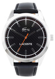 Lacoste Edmonton Black Dial Black Leather Strap Watch for Men - 2010888 Authentic Buy Shop Now