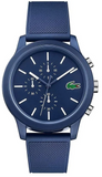 Lacoste 12.12 Chronograph Blue Dial Blue Silicon Strap Watch for Men - 2010970 Authentic Buy Shop Now
