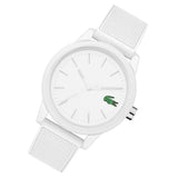 Lacoste 12.12 White Dial White Silicon Strap Watch for Men - 2010984 Authentic Buy Shop Now