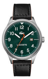 Lacoste Continental Green Dial Black Leather Strap Watch for Men - 2011019 Authentic Buy Shop Now