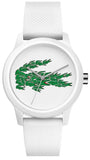Lacoste 12.12 White Dial White Silicone Strap Watch for Men - 2011039 Authentic Buy Shop Now