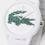 Lacoste 12.12 White Dial White Silicone Strap Watch for Men - 2011039 Authentic Buy Shop Now