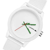 Lacoste 12.12 White Dial White Silicone Strap Watch for Men - 2011069 Authentic Buy Shop Now