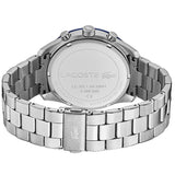 Lacoste Boston Chronograph Blue Dial Silver Steel Strap Watch for Men - 2011081 Authentic Buy Shop Now