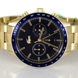 Lacoste Boston Blue Dial Gold Steel Strap Watch for Men - 2011096 Authentic Buy Shop Now