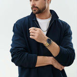 Lacoste Boston Blue Dial Gold Steel Strap Watch for Men - 2011096 Authentic Buy Shop Now