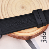 Lacoste 12.12 Black Dial Black Silicon Strap Watch for Men - 2011134 Authentic Buy Shop Now