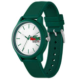 Lacoste 12.12 White Dial Green Silicon Strap Watch for Men - 2011135 Authentic Buy Shop Now