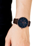 Lacoste Club Blue Dial Brown Leather Strap Watch for Men - 2011141 Authentic Buy Shop Now
