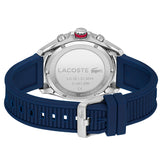 Lacoste Tiebreaker Chronograph Blue Dial Blue Silicon Strap Watch for Men - 2011154 Authentic Buy Shop Now