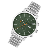Lacoste Replay Green Dial Silver Steel Strap Watch for Men - 2011178 Authentic Buy Shop Now