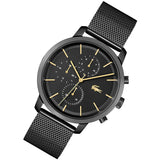 Lacoste Replay Black Dial Black Steel Strap Watch for Men - 2011194 Authentic Buy Shop Now