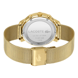 Lacoste Replay Chronograph Black Dial Gold Steel Strap Watch for Men - 2011195 Authentic Buy Shop Now