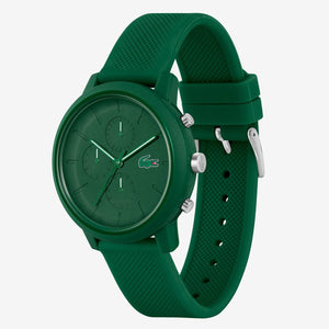 Lacoste 12.12 Chronograph Green Dial Green Silicon Strap Watch for Men - 2011245 Authentic Buy Shop Now