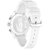 Lacoste 12.12 Chronograph White Dial White Silicon Strap Watch for Men - 2011246 Authentic Buy Shop Now