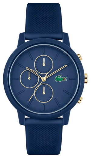 Lacoste 12.12 Blue Dial Blue Silicon Strap Watch for Men - 2011248 Authentic Buy Shop Now
