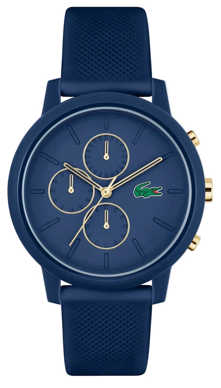 Lacoste 12.12 Blue Dial Blue Silicon Strap Watch for Men - 2011248 Authentic Buy Shop Now