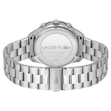 Lacoste Boston Chronograph Black Dial Silver Steel Strap Watch for Men - 2011272 Authentic Buy Shop Now