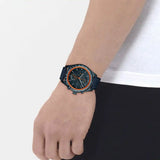 Lacoste Apext Blue Dial Blue Leather Strap Watch for Men - 2011297 Authentic Buy Shop Now