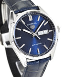 Tag Heuer Carrera Day Date Blue Dial Blue Leather Strap Watch for Men - WBN2012.FC6502 Authentic Buy Shop Now