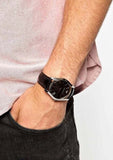 Emporio Armani Valente Black Dial Black Leather Strap Watch For Men - AR0643 Authentic Buy Shop Now