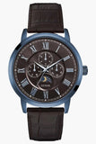 Guess Delancy Analog Brown Dial Brown Leather Strap Watch For Men - W0870G3 Authentic Buy Shop Now