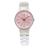 Calvin Klein Simplicity Pink Dial Silver Steel Strap Watch for Women - K432314E Authentic Buy Shop Now